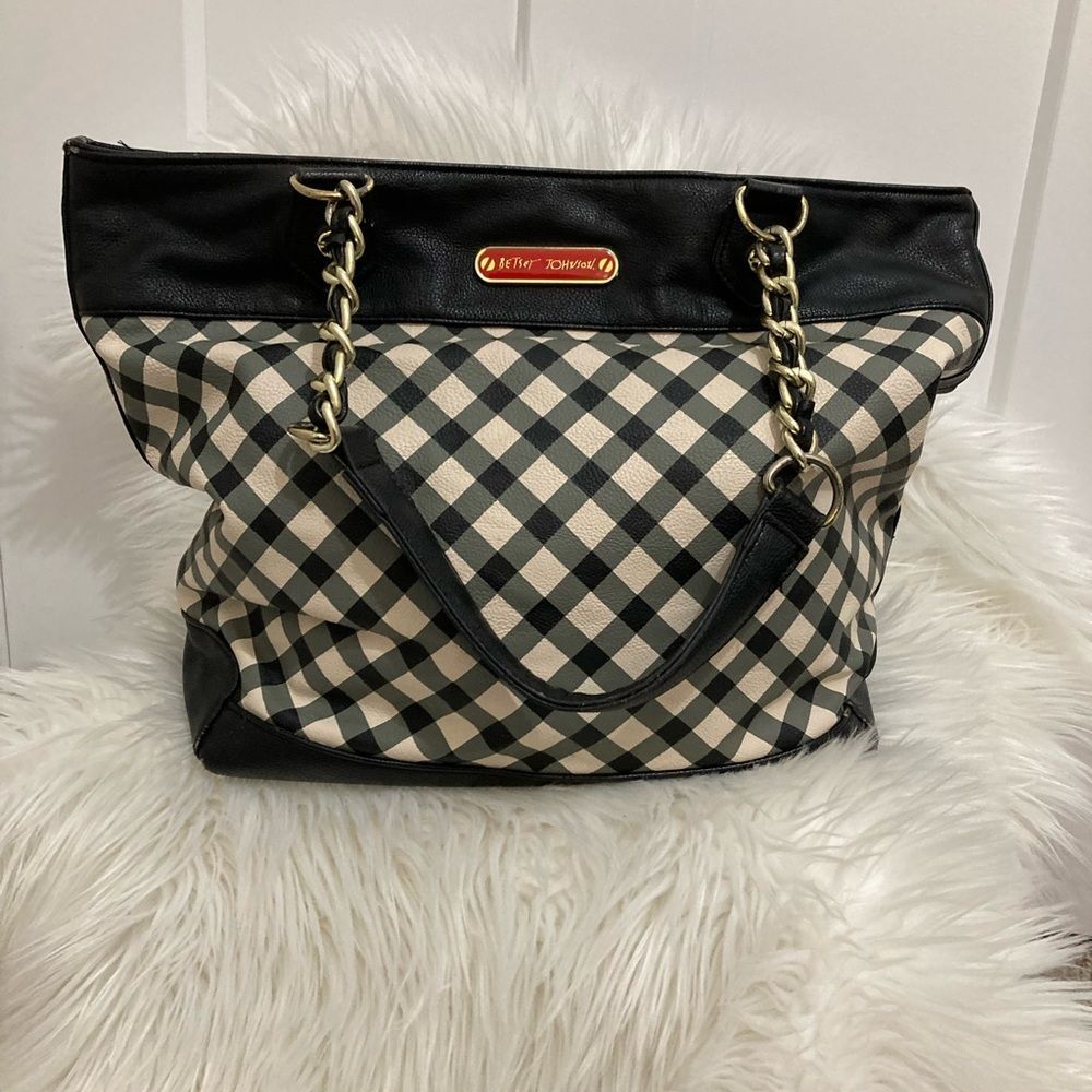 Betsey Johnson Betseyville Check Mate Bag - Picture 2 of 14